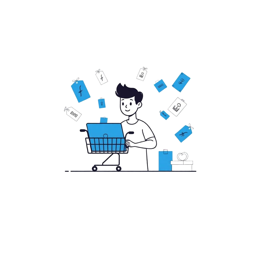 E - Commerce Development (Online Store) illustration